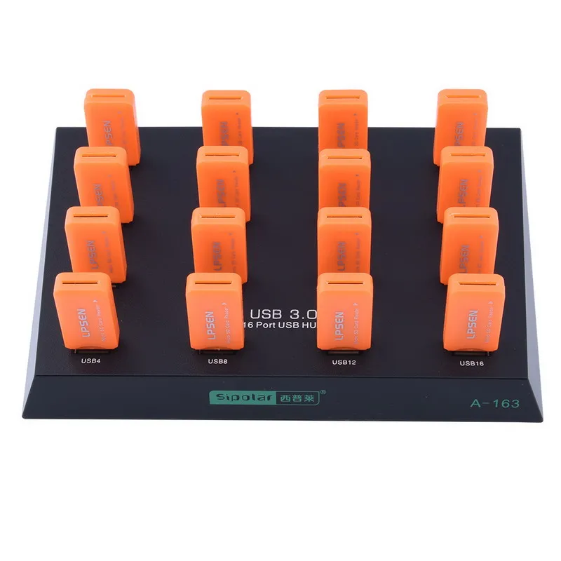 16 in 1 USB 3.0 Hub duplicator  Splitter 25W Power Adapter 16 Ports USB Hub for U disk for PC Computer Accessories