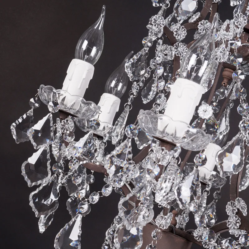 Настраиваемая Хрустальная напольная лампа для украшения дома роскошная современная люстра Настольная осветительная арматура