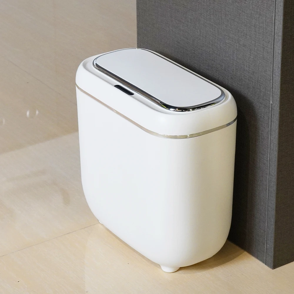 10L Rectangular Smart Trash Can Electronic Tap Sensor Garbage Can Auto Induction Smart Waste Bin