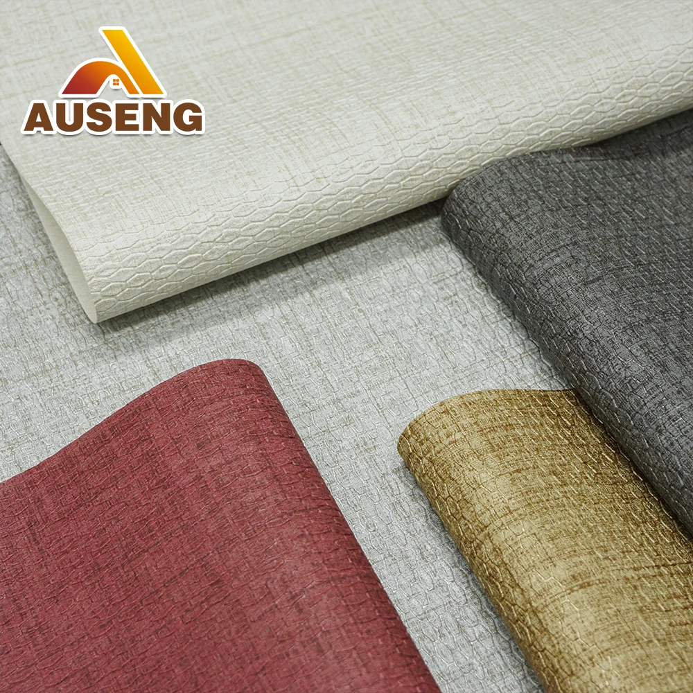 New Design Modern Apartment Fabric Wallpaper PVC Wallpaper 20OZ Vinyl Wallcovering For Commercial Project