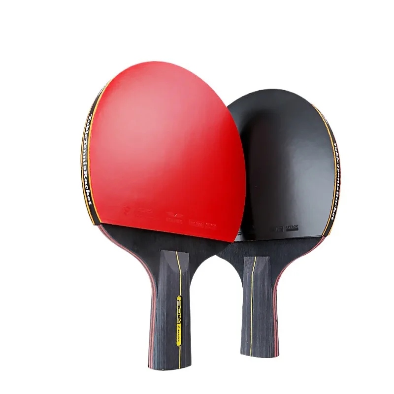 Six-star Training Two racket Three-ball Reverse Glue Table Tennis Racket Set Wholesale