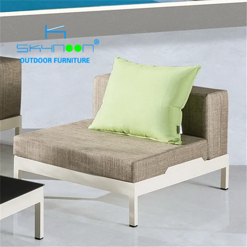 resort simple garden patio sofa set luxury aluminum teslin sofa set without arm outdoor sofa upholstered (32019)