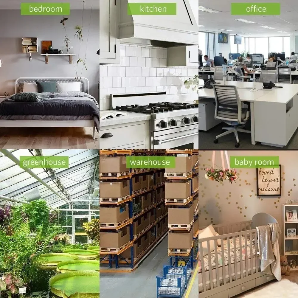 Digital Thermometer Hygrometer Clock Alarm/Alarm Calendar 5 Functions Large Screen Desktop Stand & Wall Mount White