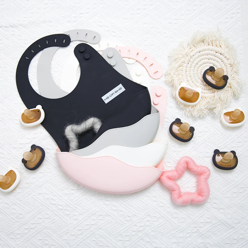 HEORSHE baby bibs silicone bibs china wholesale silicone baby bibs wholesale for infant