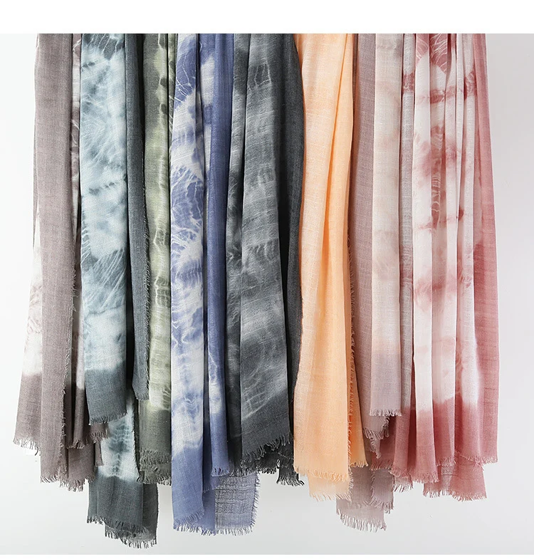 Fashion women viscose tie dye scarf