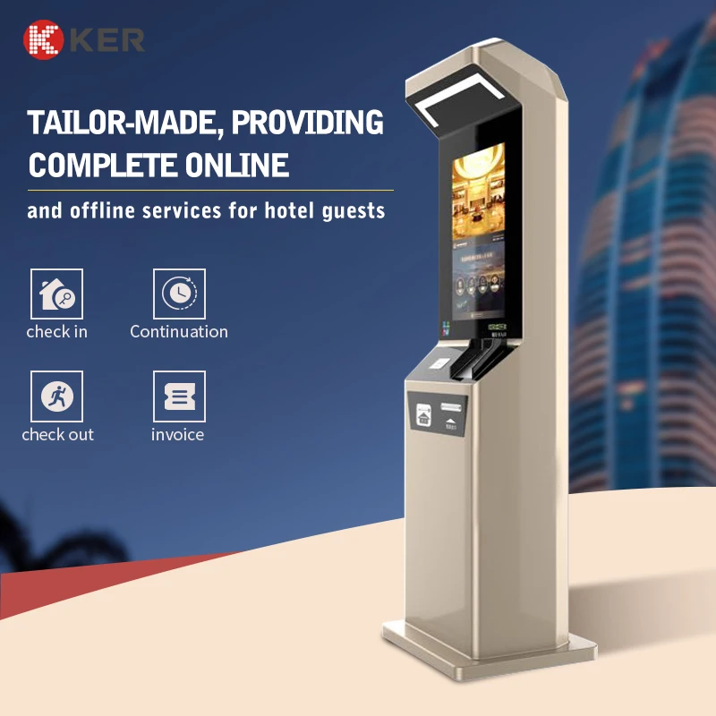 32 inches hotel self service kiosk camera+qr-code scanner+thermal printer pos self service kiosk self service kiosk hotel