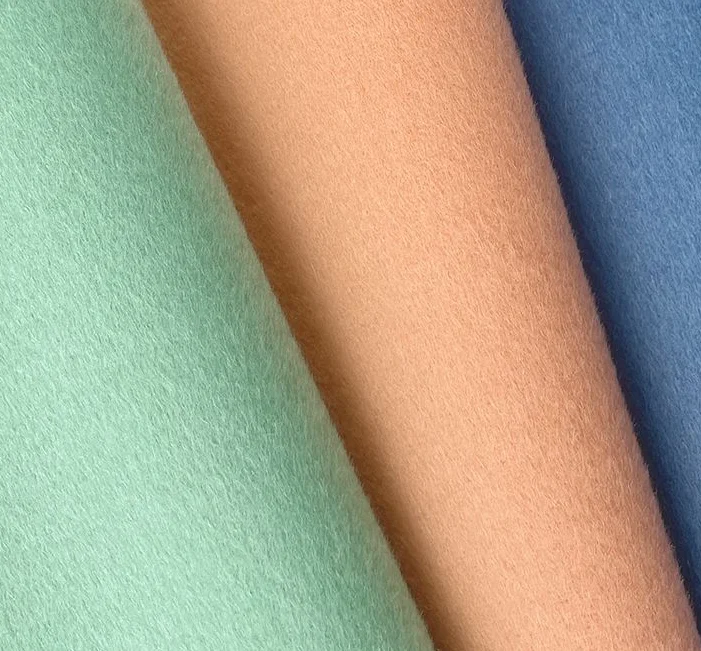 IN STOCK BLACK COLOR 50%W 50%T Melton fabric 700g/m Suitable for overcoats, jackets, windbreakers, winter clothing