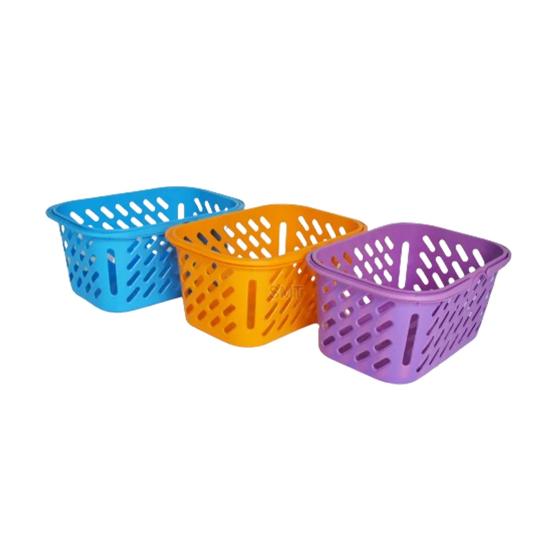 Супермаркет 6L пластиковая корзина для покупок с двумя ручками
