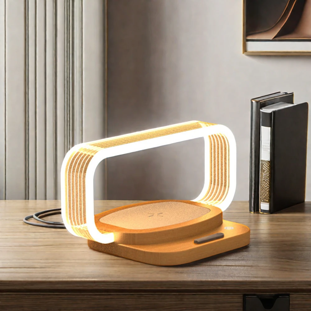 Modern 10W LED Table Lamp Convenient Mobile Phone Holder Touch Control ABS Body Convenient Bedroom Use Mini Electric Power