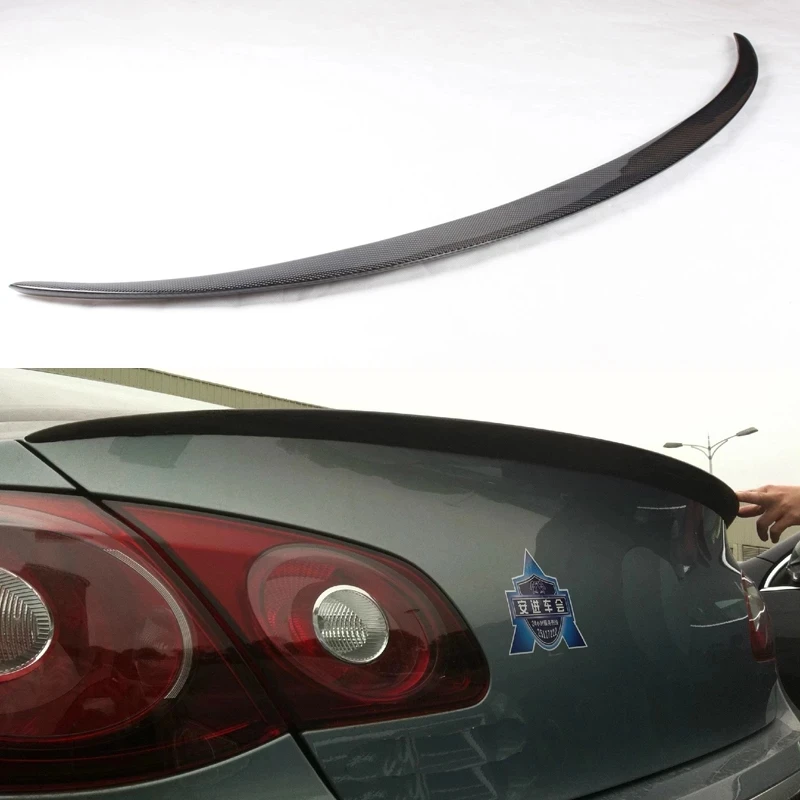 Car Tail ABS Glossy Black or Carbon Look Rear Trunk Lid Spoiler For VW Volkswagen CC Passat Arteon 2009-2018