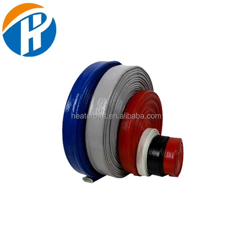 Fiber Glass Insulated Tube Small Diameter 6mm High Temperature Silicone Coated Fiberglass Fire Sleeve