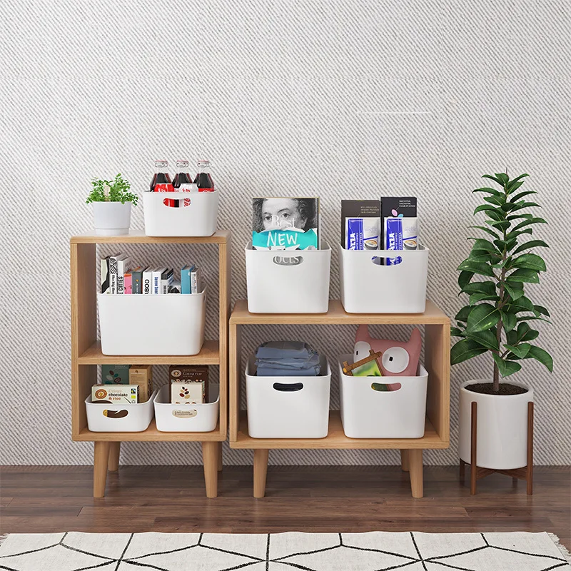 Closet Plastic Basket Tabletop Sundries Snacks Cosmetic Storage Boxes Cabinet Storage Container Home Storage & Organization