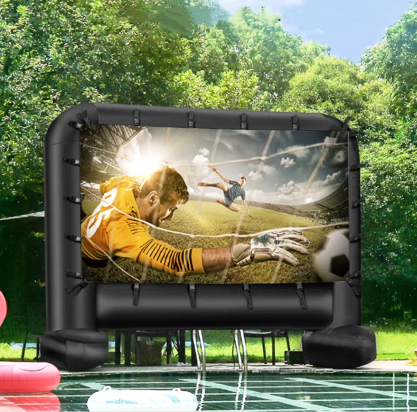 Hot 14ft Inflatable Movie Screen For Family Party Pvc Rear Projector Outdoor Inflatable Projector Screen Tv Cinema