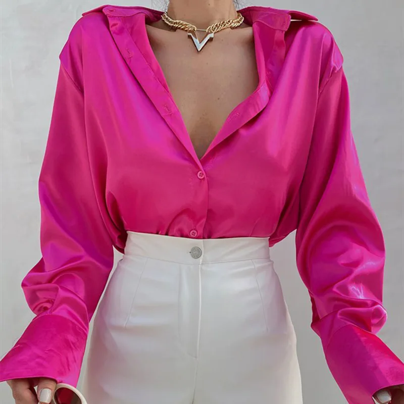 Shirts For Women Neon Blouses Oversize Ladies Blouses 2022 Spring Shirt And Tops Sexy Tops And Blouses Elegant Women