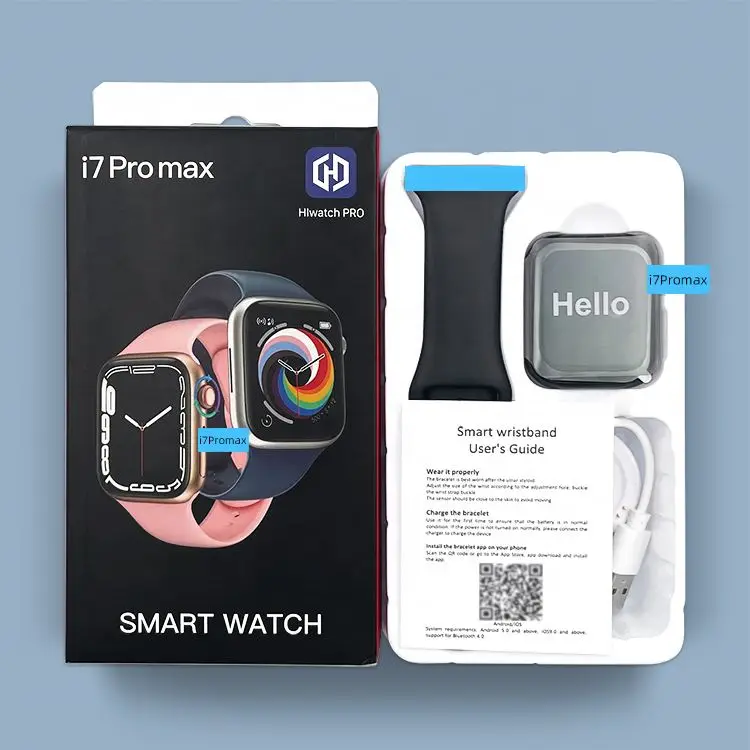 i7ProMax Series  Smart Watch Full Screen ECG Heart Rate Monitoring Smart Bracelet i7 Pro Max Smart Watch