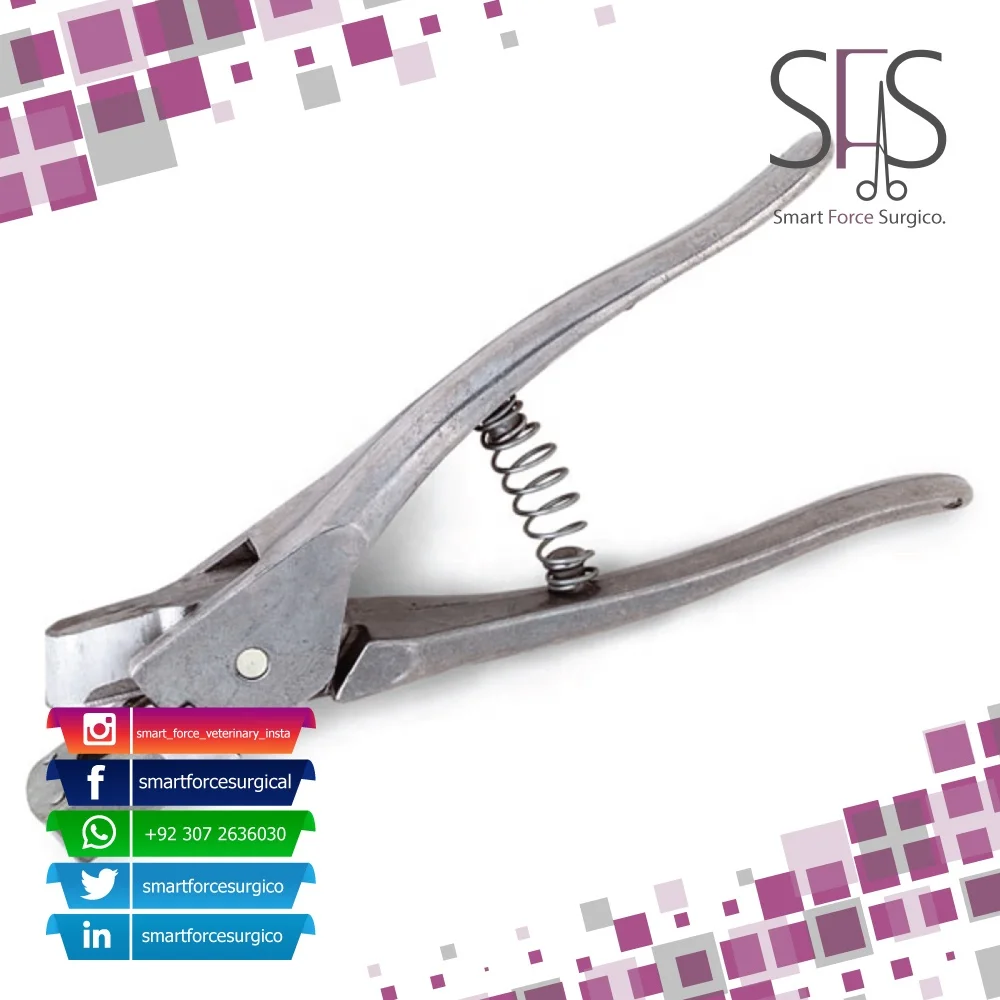 Ear Notcher U-V-W-Shape Animal Ear Notcher Plier for Notching Mark Pig Cattle Pliers Notches Clamp Veterinary Instruments