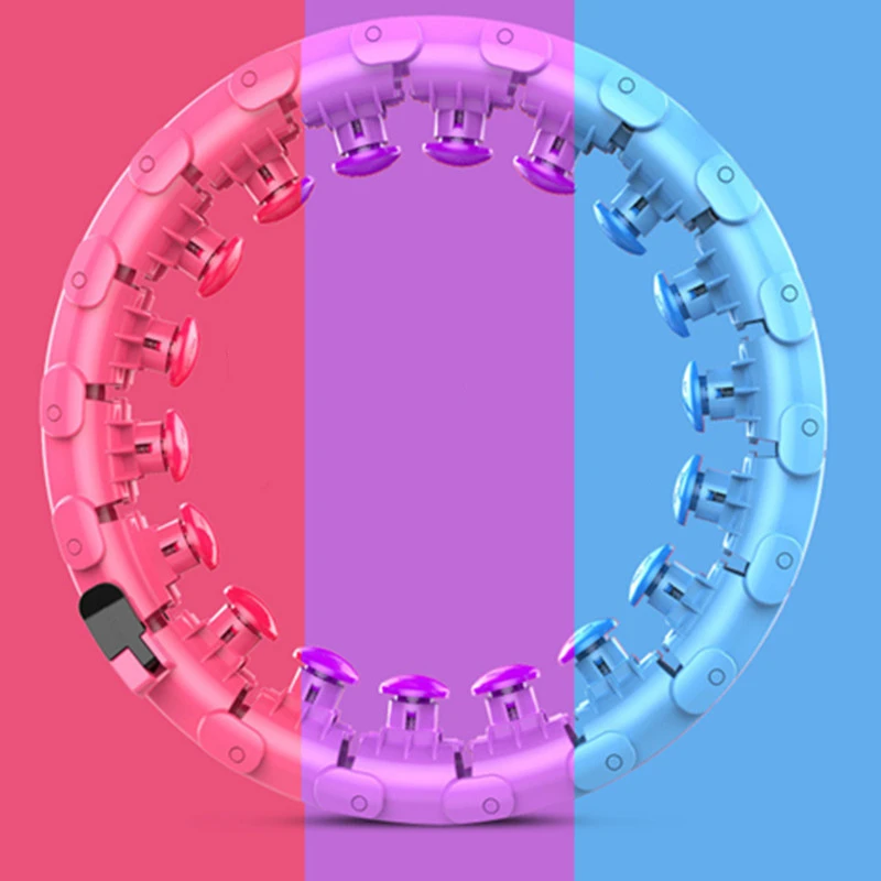 Bule Color 24 knots Detachable hoola Hoops fitness exercise pink Hoops home gym hoola Hoops