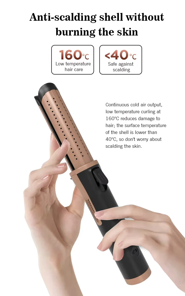 Bidisco Fast Heating Flat Iron Cordless Travel Mini Hair Straightener Wireless Air Flowing Hair Straightener Curler for Salon