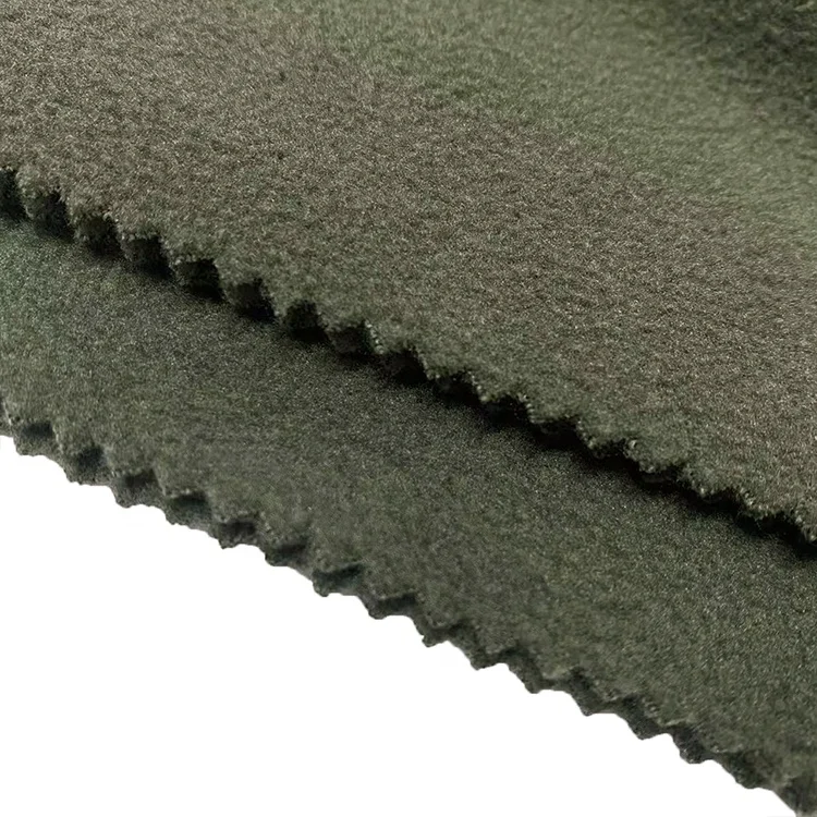 100% Polyester 180G Two Sides Brushed One Side Anti-pilling Polar Fleece Fabric