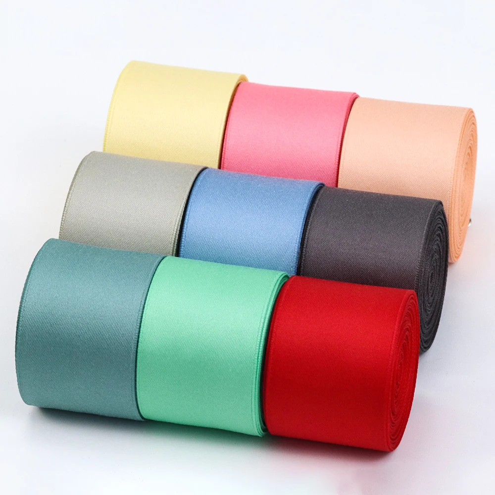 Wholesale custom 196 colors 100 yard single double face plain 1 1/2  inch 100% polyester silk satin ribbons 38mm