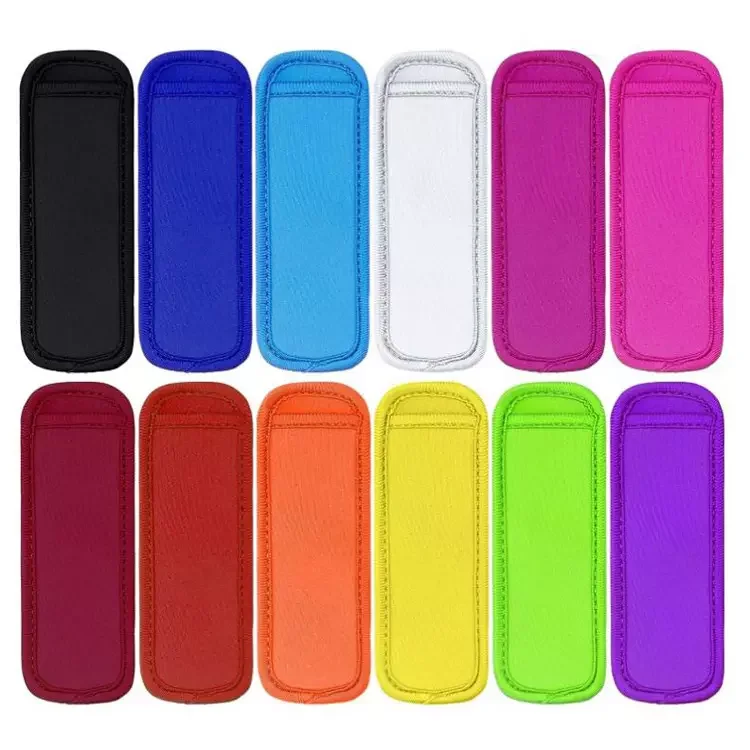 Hot Sale Amazon Neoprene Insulated Solid Color Popsicle Neoprene Icicle Retainer Sleeve