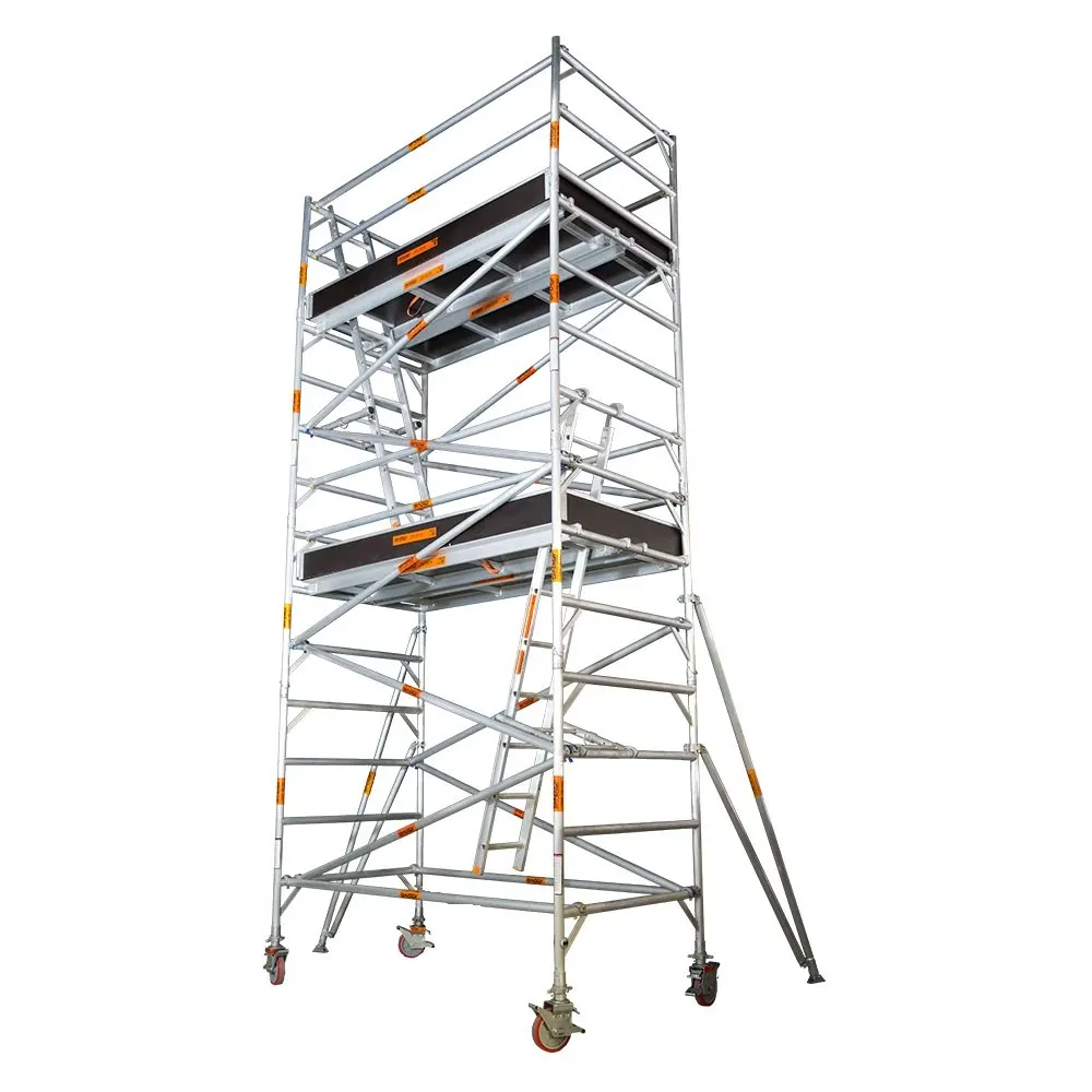 CBDMART Working Platform Ladder Scaffolding For Construction Aluminium Foldable Working aluminum Scaffold System