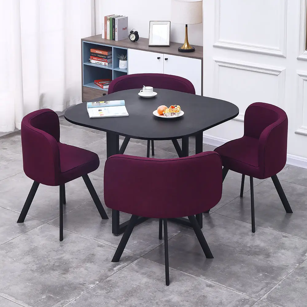 Modern Design Elegant Density board and Chrome Dining room set comedor room set Concrete