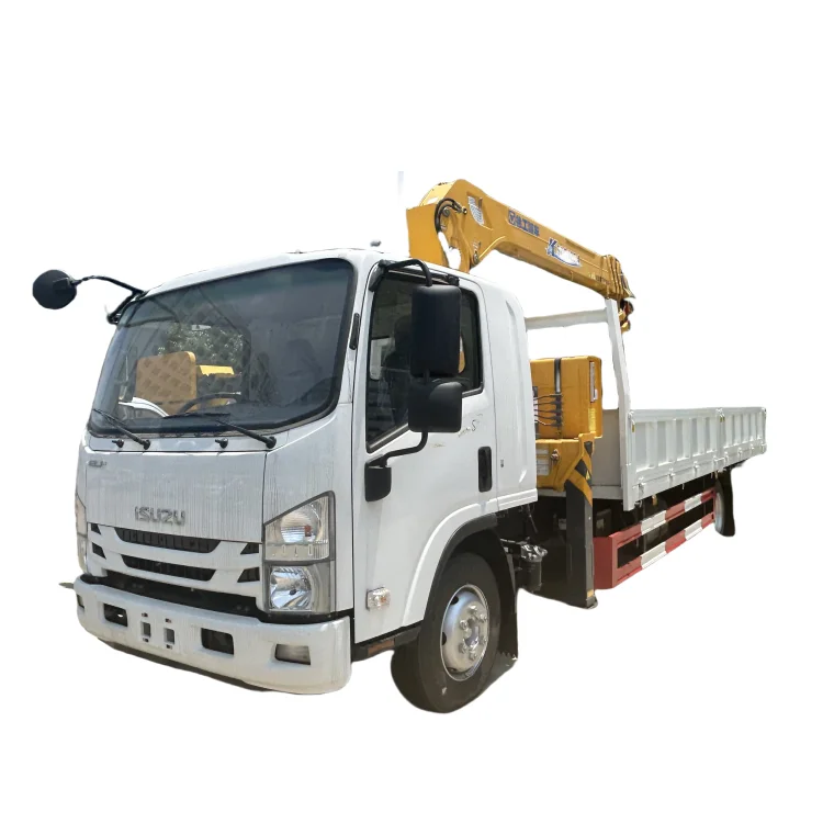 China isuzu 700p 4*2 LDH  5 ton 8 ton knuckle boom truck mounted price crane crane truck wireless remote control manufactory