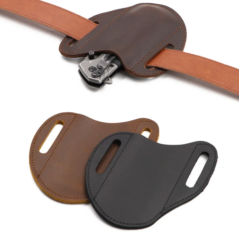 Compact Draw Knife Holster Horizontal Carry  Pocket Knife Sheath with EDC Organizer for Camping & Hiking
