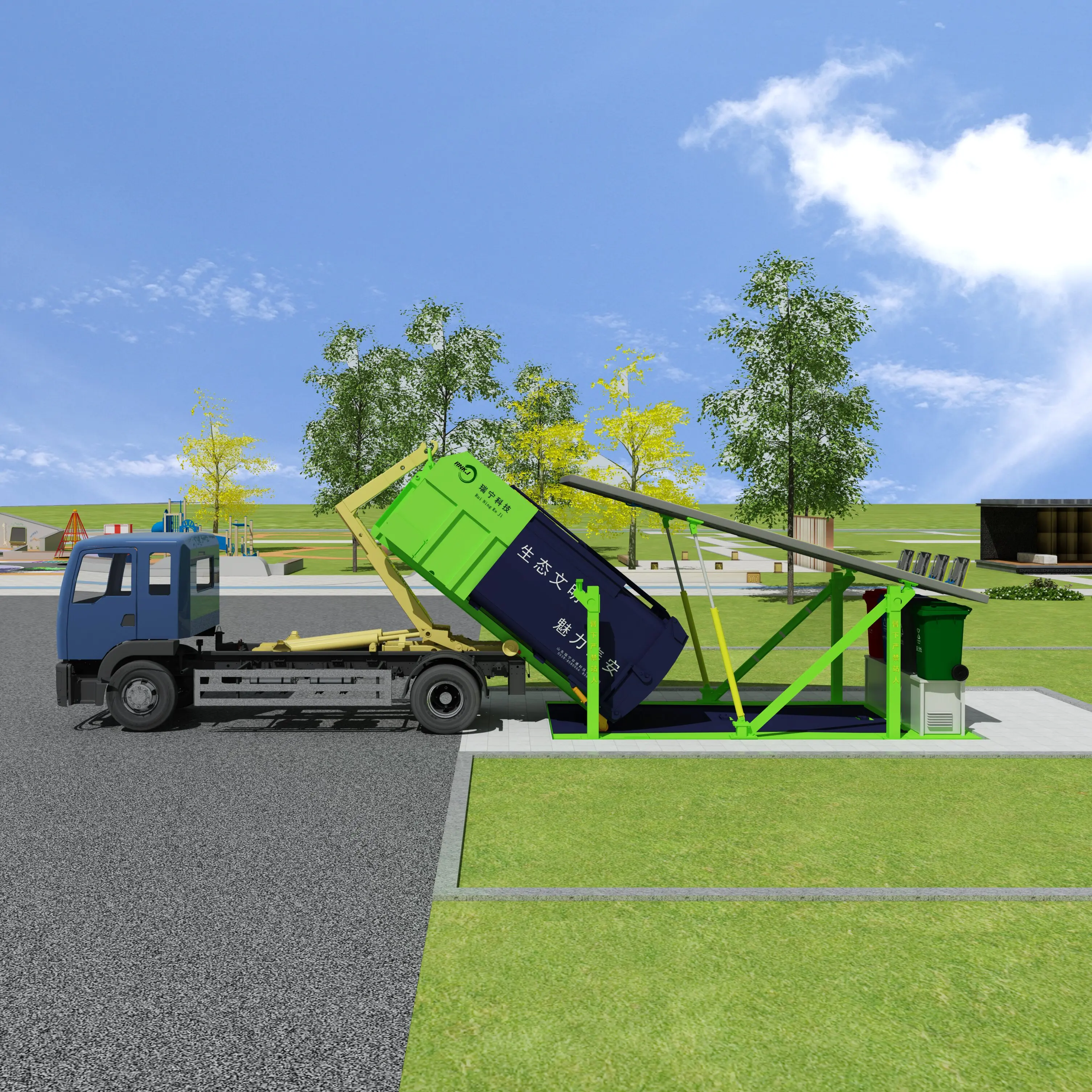 RNKJ 6CBM 9CBM 12CBM 15CBM 18CBM Underground Waste Container System Underground Waste Compactor