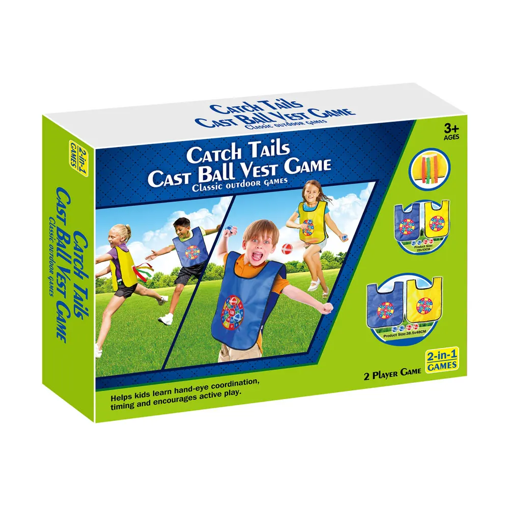 Children outdoor sport military target sticky vest waistcoat toy catch ball game