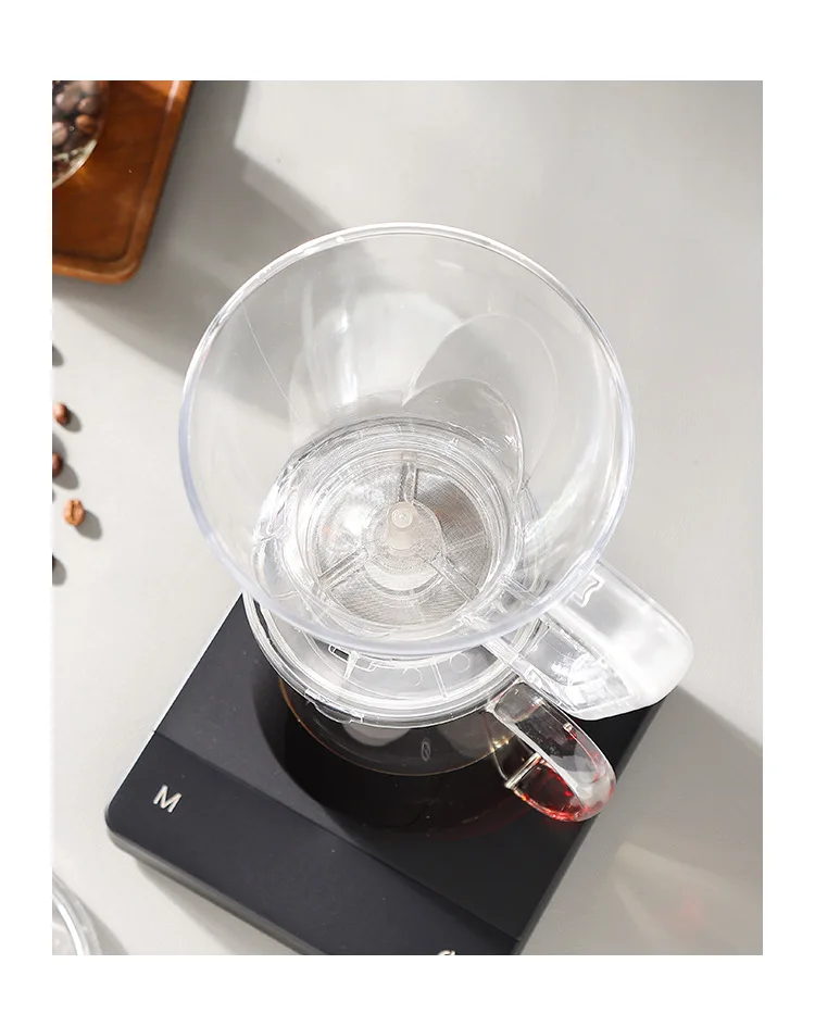 600ml Wholesale Eco-Friendly Novelty Plastic Teapot Handmade Brewing Coffee Tea Infuser with Stainless Steel Filter Drinkware