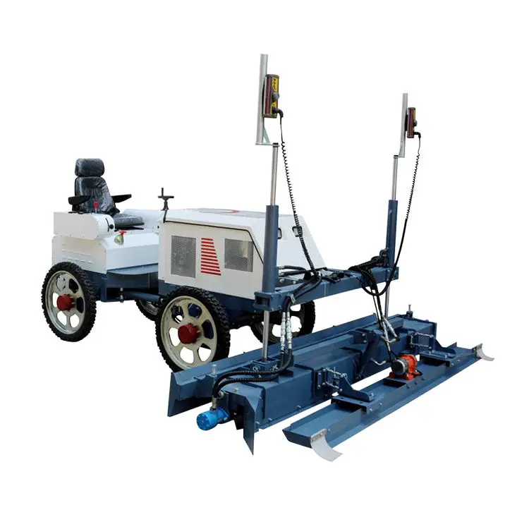 Hydraulic drive concrete floor level machine with laser