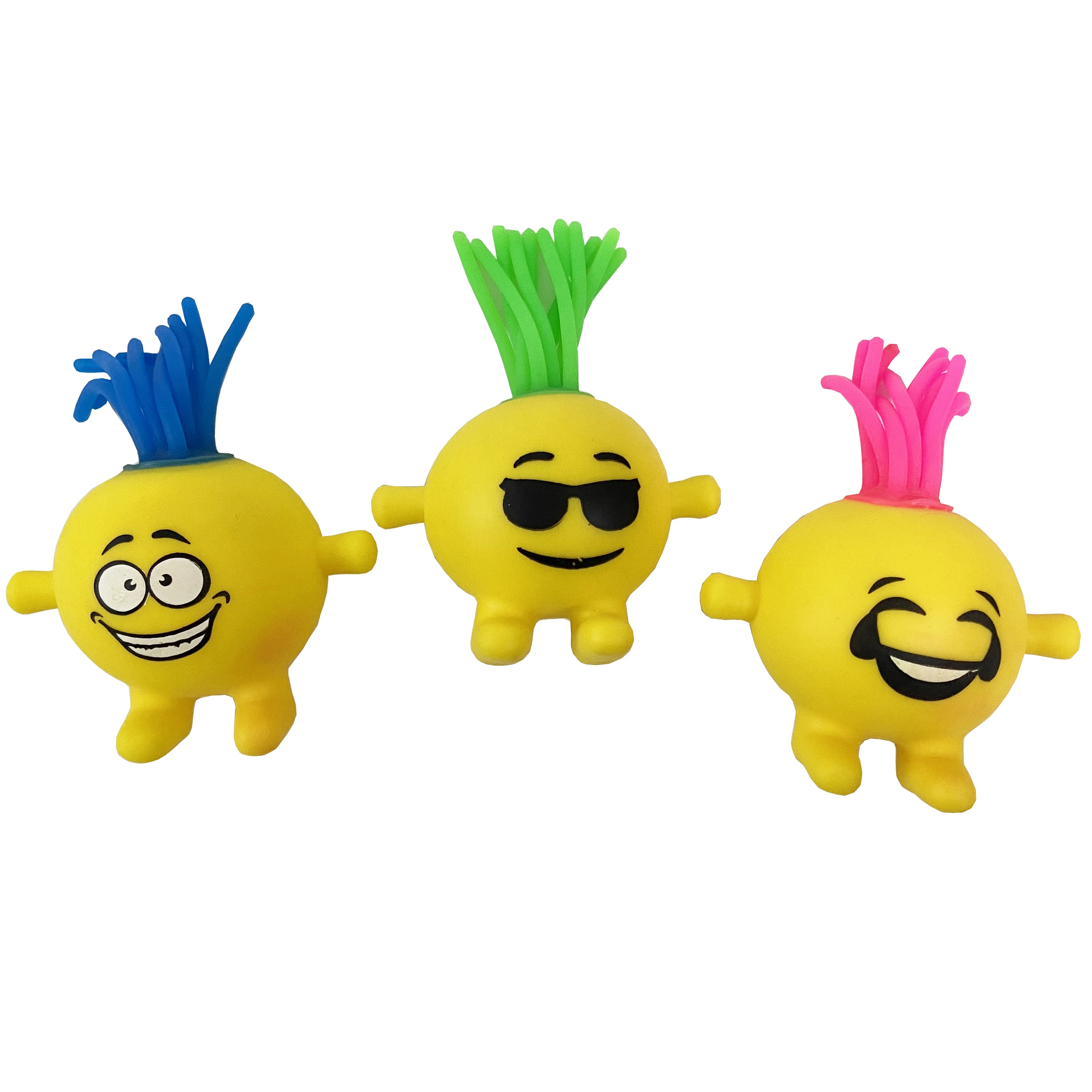 New Design Fidgets Toys Pack Face Man with Hair Autism Toy Happy Smiling Face Stress Balls for Adults Kids