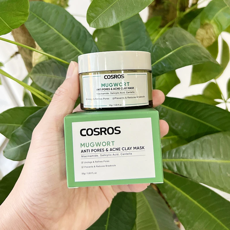 Cosmetic Skin Care Products Care Anti Pores Acne Green Tea Clay Mask Clean Pores Anti-Acne Mugwort Mud Mask