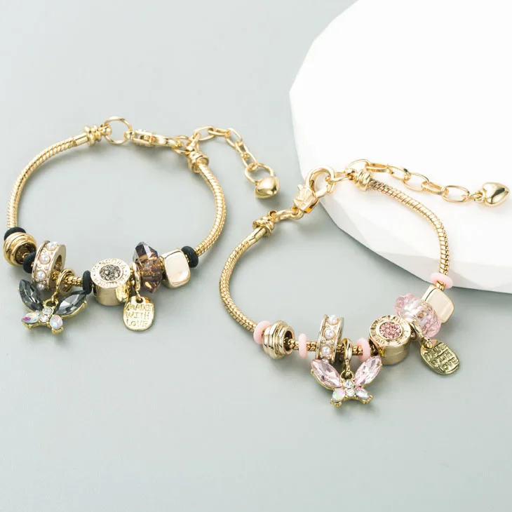 Dazgirl pink bracelets designer charms for diy bracelet hand made bracelets