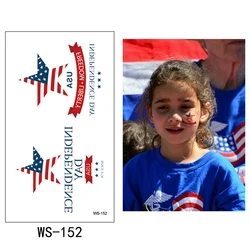 American Independence Day Flag Waterproof Fashion Design Body Art Temporary Tattoo Sticker WS152-WS162