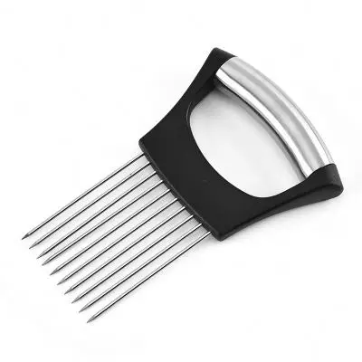 Onion slicing assistant stainless steel onion needle vegetable and fruit slicer tomato cutter onion cut