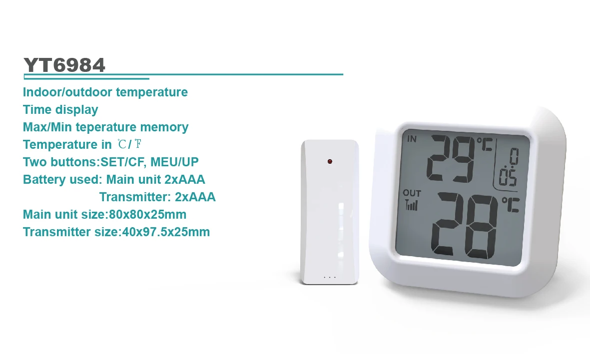 Высококачественный цифровой гигрометр для измерения температуры и влажности в помещении на улице