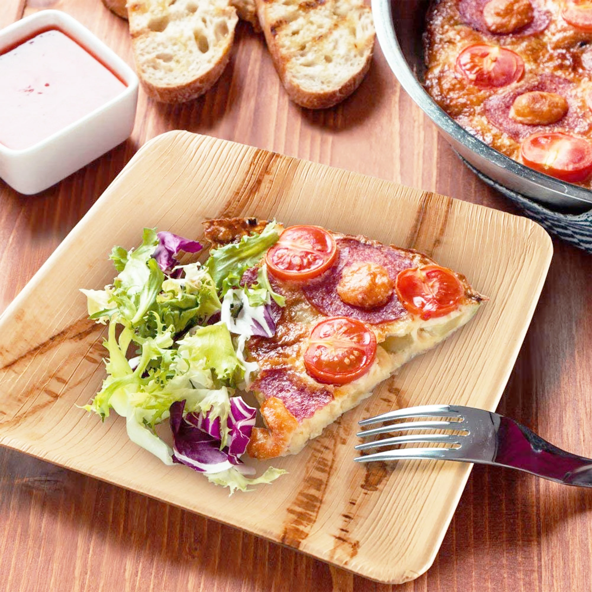 Bamboo Eco-Friendly 100% Natural Bio Degradable Organic Palm Tree Leaf Stealth Disposable Plates