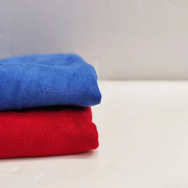 high end free sample 145gsm 32s 100% cotton fabrics for clothes t shirt fabric