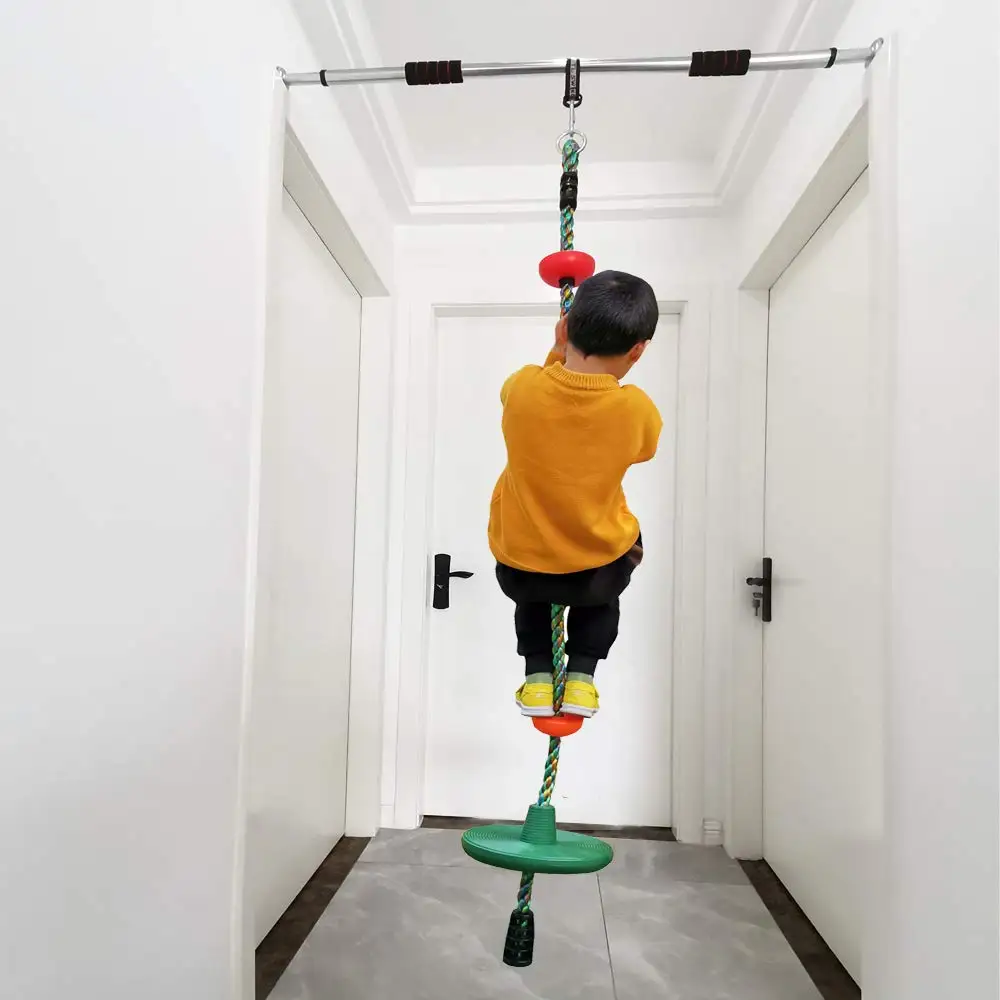 
Plastic Platforms Outdoor Play Equipment Nylon Kids Rock Tree Outdoor Climbing Swing Rope Ladder 