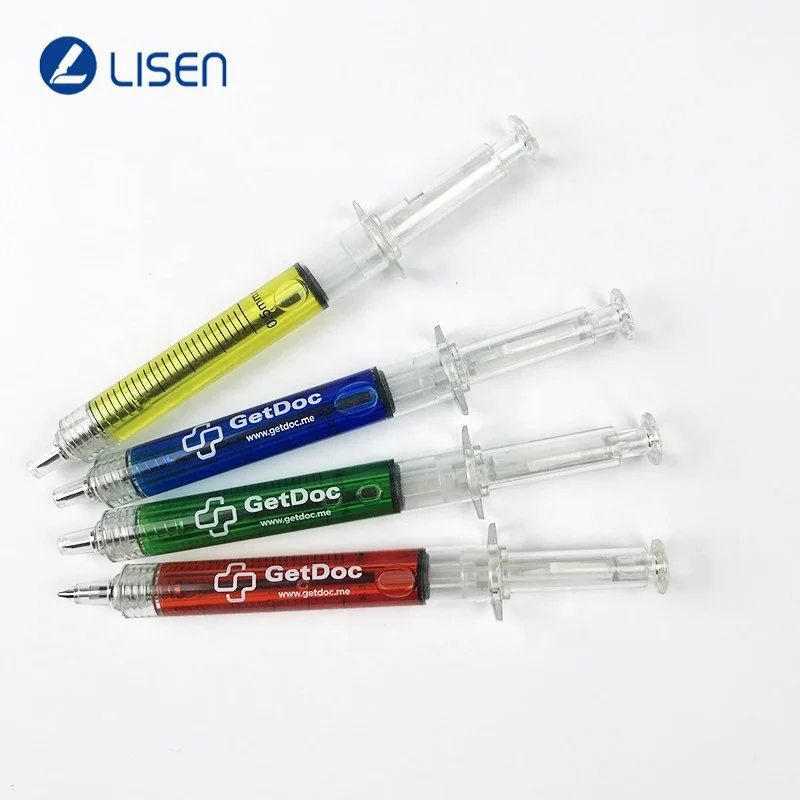 Wholesale Injection Shaped Medical promotional 5ml Syringe Ball Point Pen With LOGO