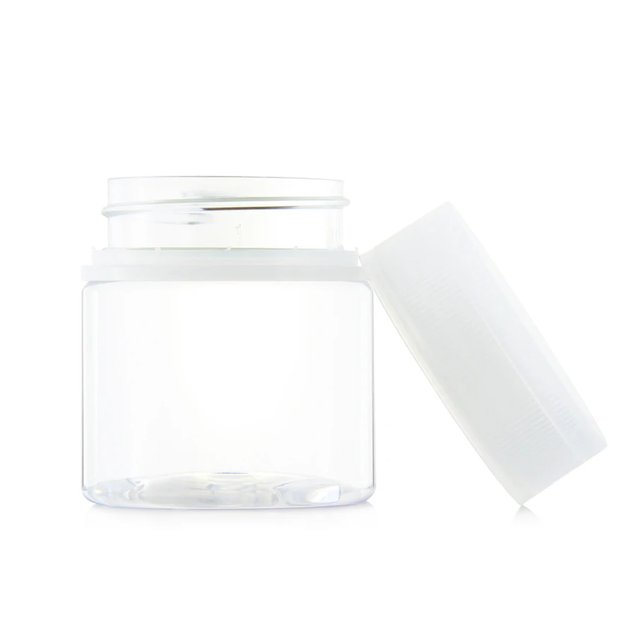 Customized 2oz 30 dram 4oz 40 dram clear pill child proof resistant plastic jar with lid
