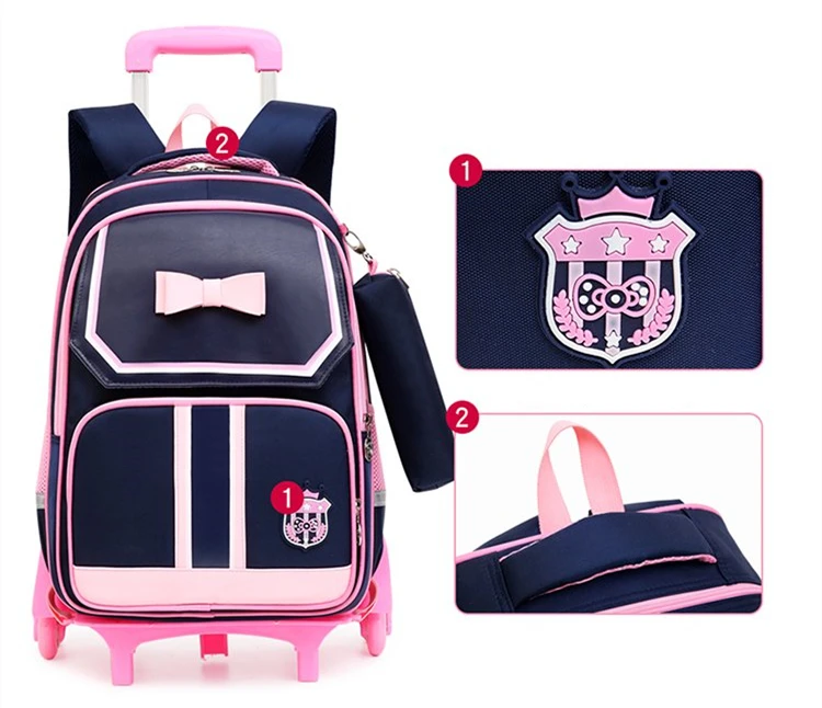 Школьный рюкзак на колесиках для детей-подростков, школьный рюкзак на колесиках