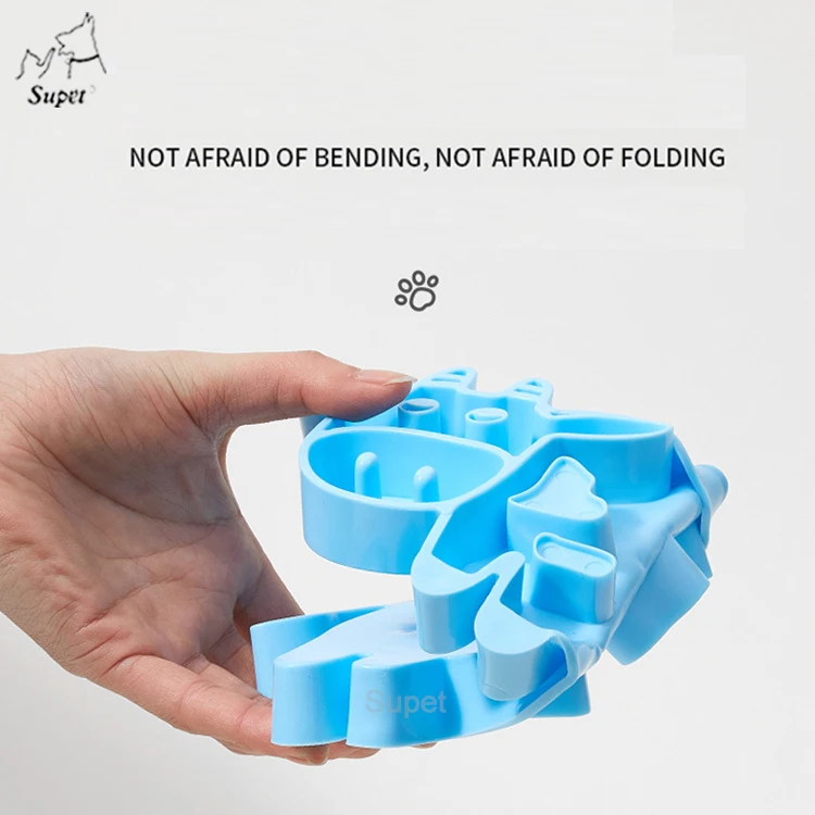 New Arrive Lovely Cow Shape Soft Chew Resistant Healthy Diet Dog Bowl Slow Feeder Eating Large