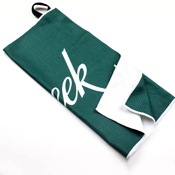 Caddie towel sublimation printed golf towel microfiber waffle towel