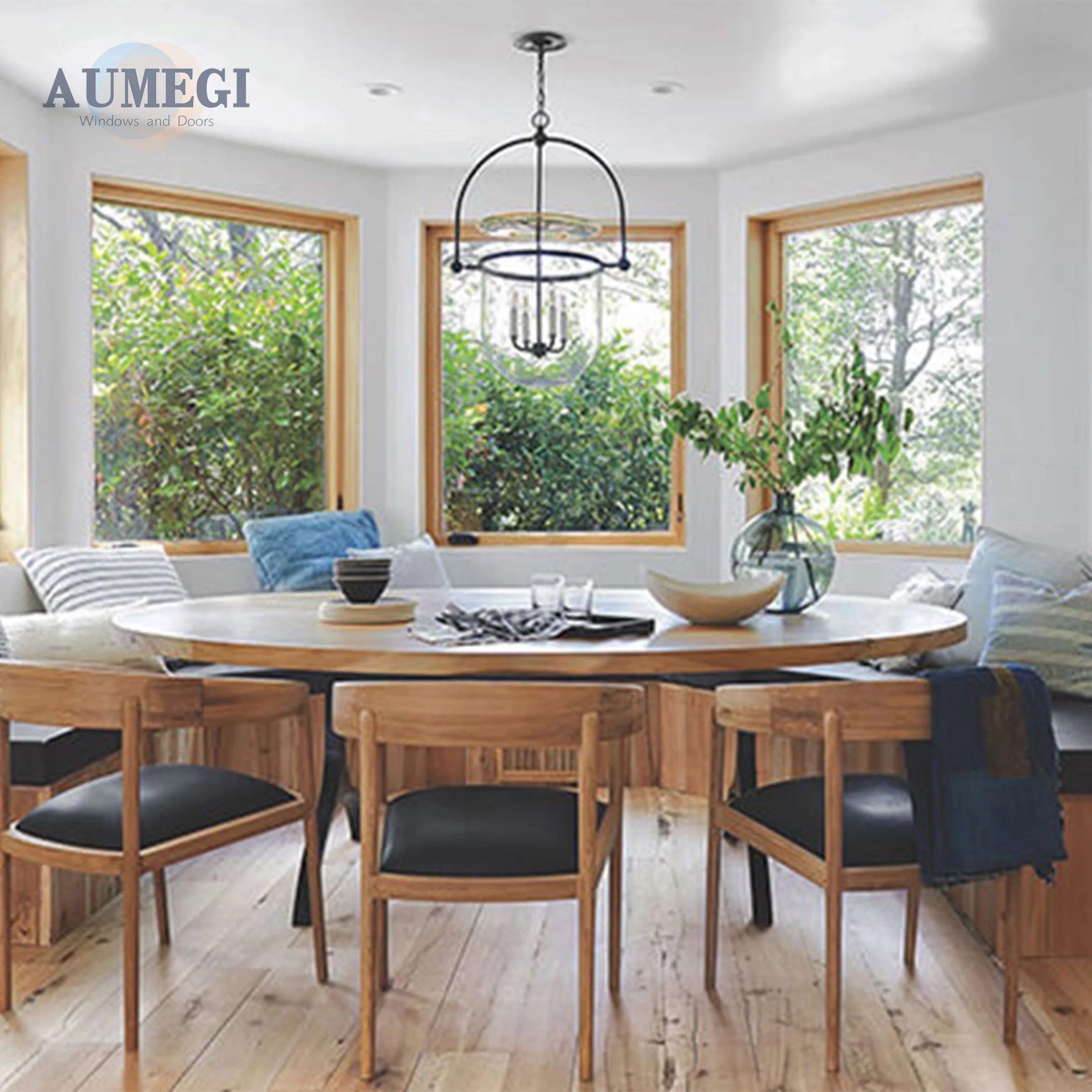 AUMEGI Fixed Windows Vertical Skylight Home Installation Video French Glazed Large Fixed Windows