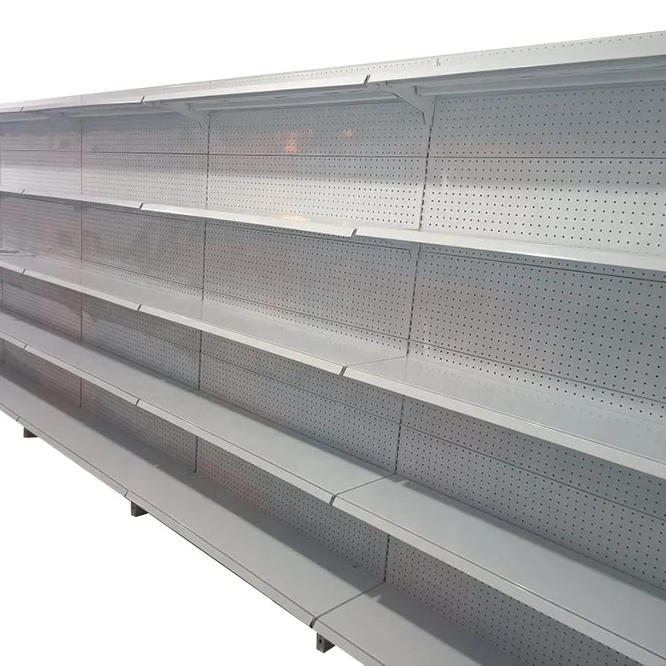 Cold Rolled Steel Display Racks Retail Store Shelf Heavy Duty Supermarket Shelves for Grocery Store