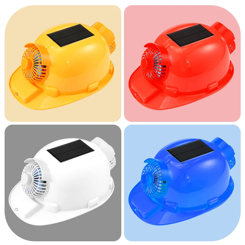 Battery Capacity 8000 Mah Summer Solar Fan Helmet Sun protection Cooling Lighting Helmet